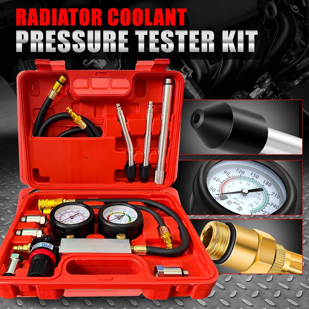 Cylinder Leak Down Tester, Petrol Engine Compression Leakage Detector Tool Kit