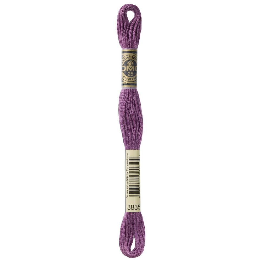 DMC 6-Strand Embroidery Cotton 8.7yd-Medium Grape - 12 Pack