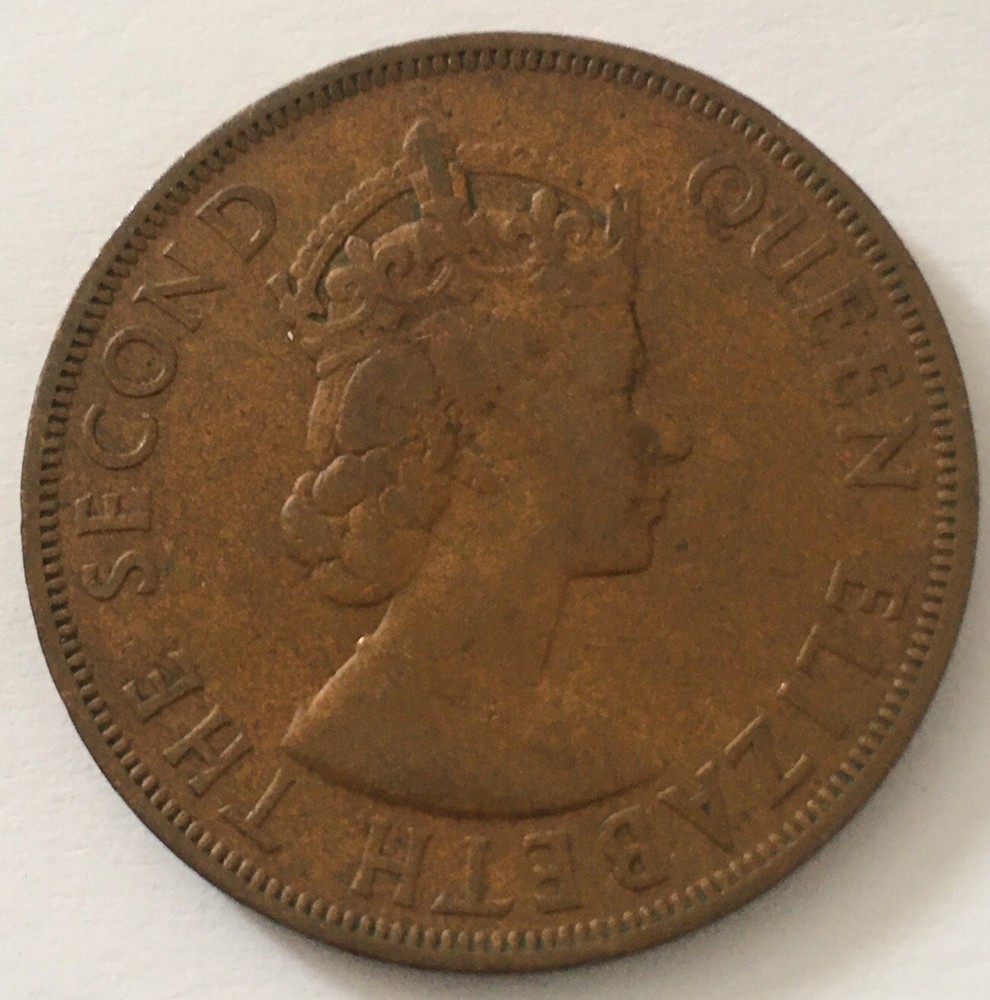 1955 Eastern Caribbean 2 Cent Coin - Circulated - Good