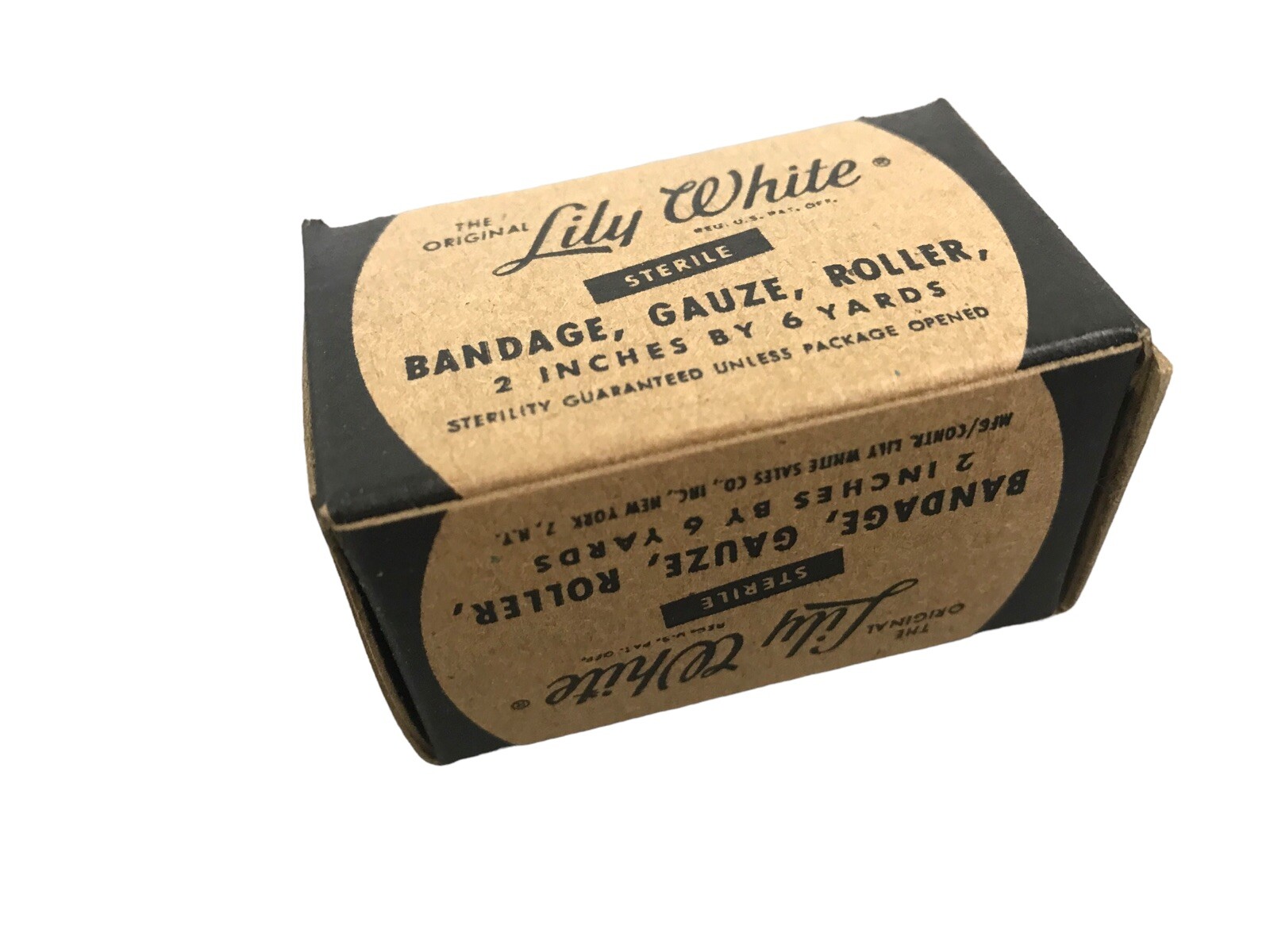 NOS Lily White Military Bandage Gauze Roller Roll KOREA VIETNAM Field Dressing