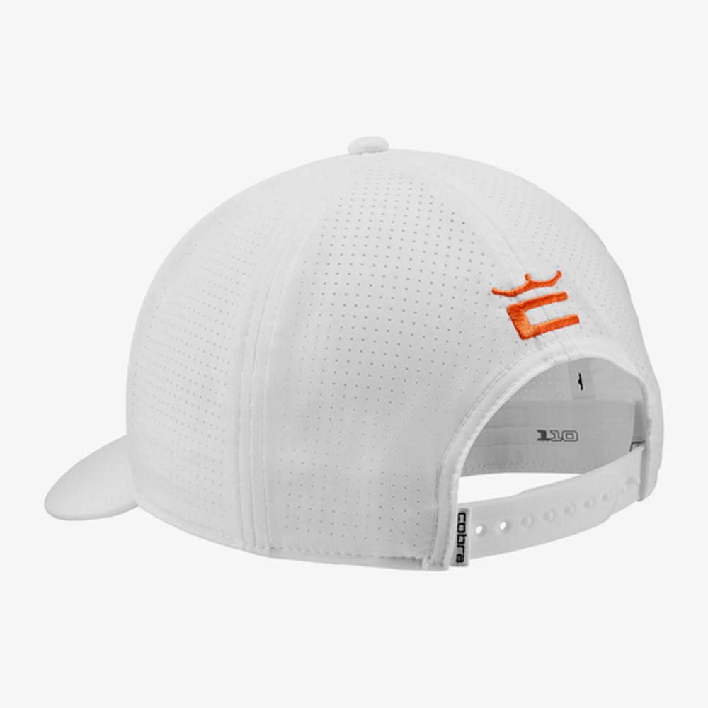 NEW Cobra Split Tour White/Orange Adjustable Snapback Golf Hat/Cap