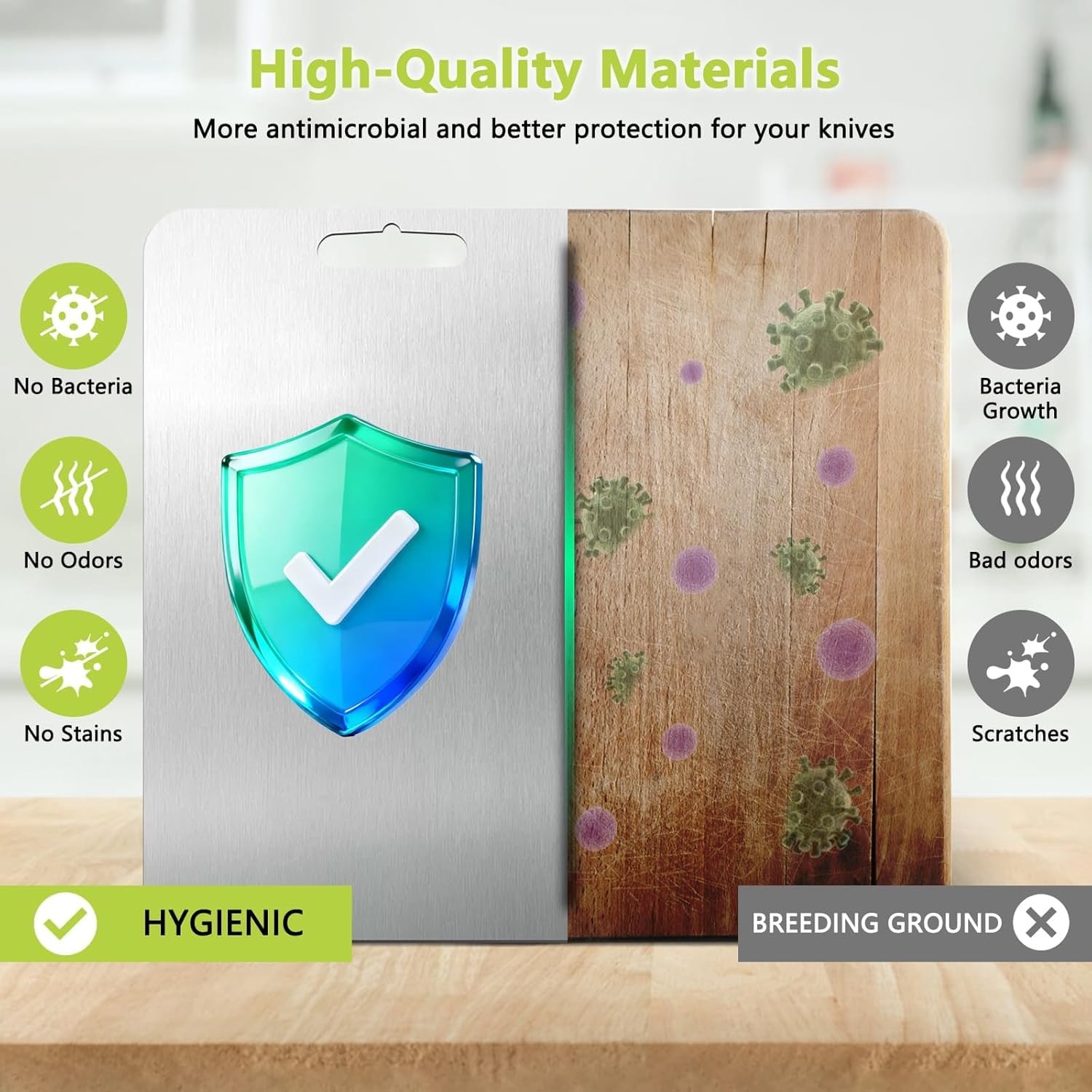 2026 New Food-Grade 100% Pure Titanium Cutting Board Set of 3, Double Sided Cutt