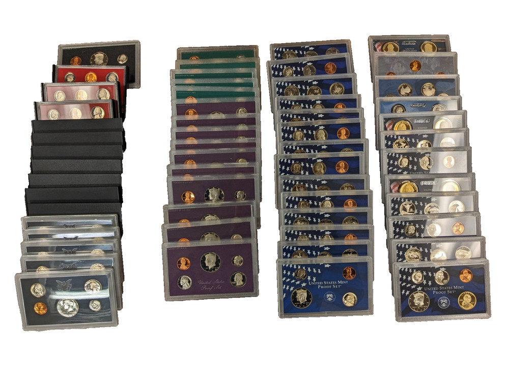 1968-2009 US Mint Issued Proof Sets | No Outer Boxes | As Pictured | QTY 42 Sets