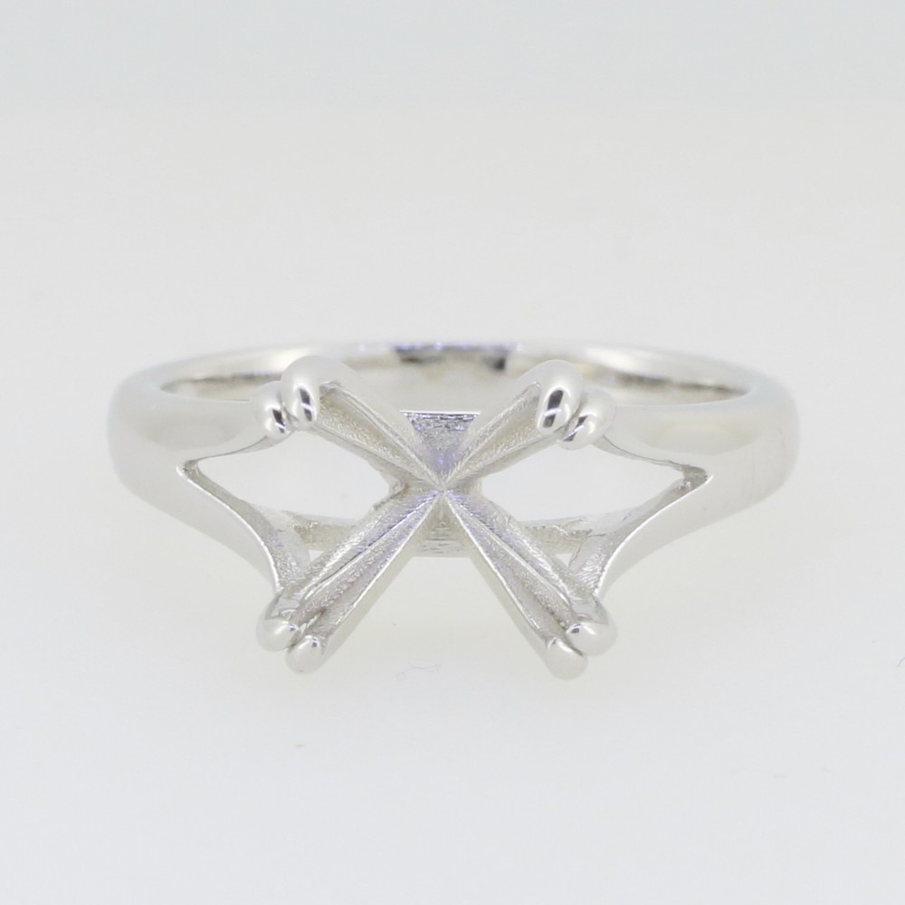 Sterling Silver Semi Mount Ring Setting Round RD 11mm