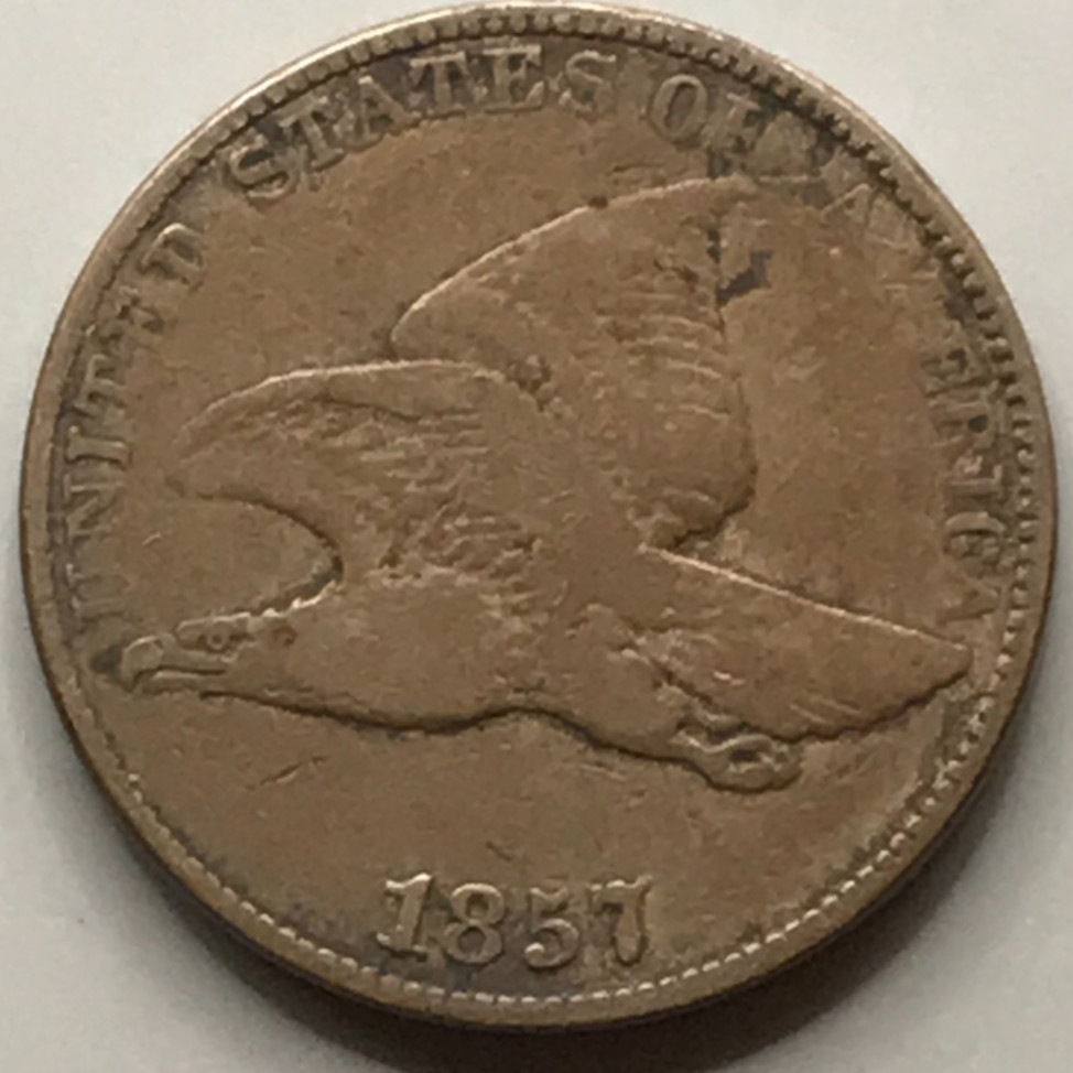 1857 Flying Eagle Cent Fine Condition Nice Type Coin