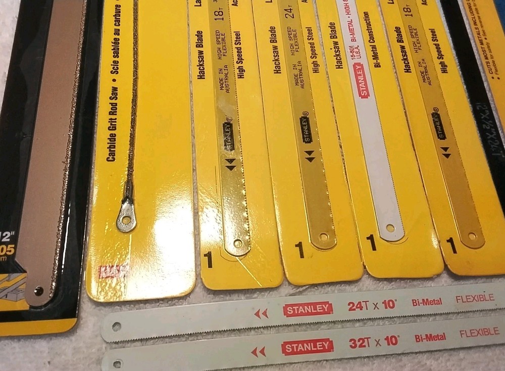 14PC STANLEY ASSORTED SIZES HACKSAW BLADES