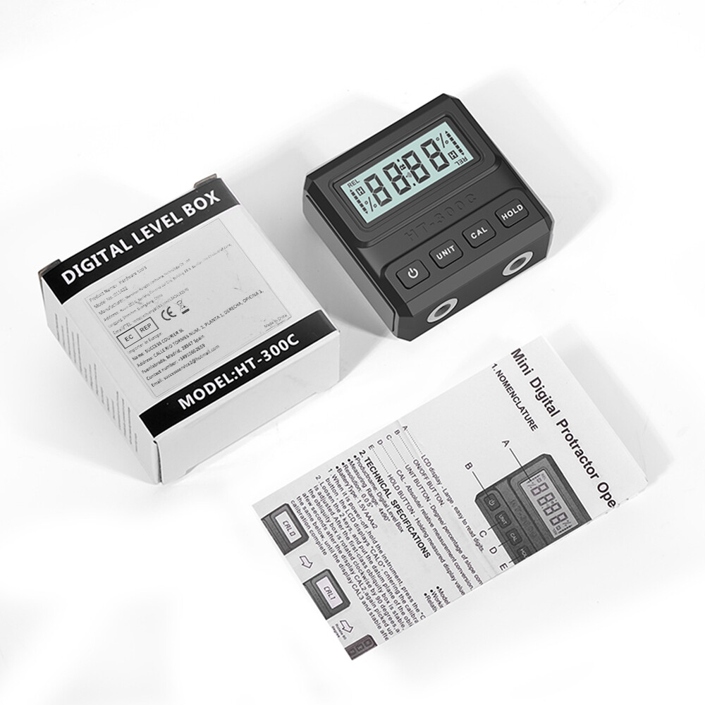 Digital Protractor Inclinometer Magnetic Level Box LCD Angle Finder Bevel Gauge