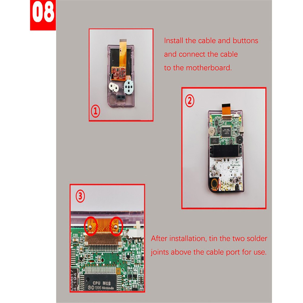 For GBP Game Boy Pocket Game Console IPS Backlight LCD Display Screen Replace
