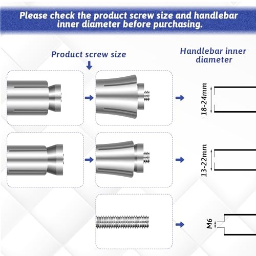 2 Pack Motorcycle Bar Ends Mounting Screw Set Universal 13mm-24mm Handlebar