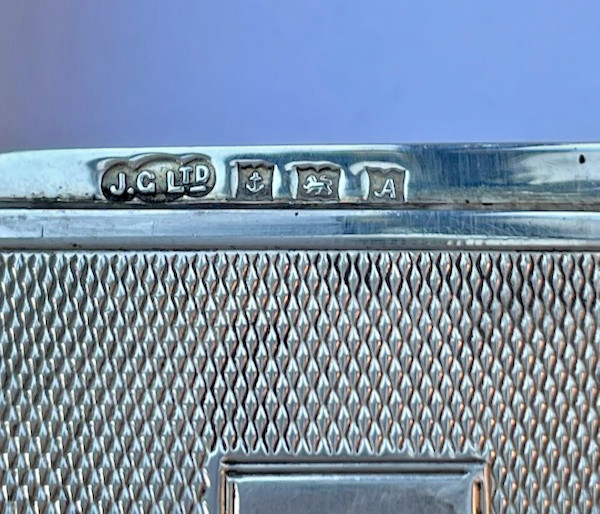 Hallmarked silver cigarette case J. G. Ltd no. 47