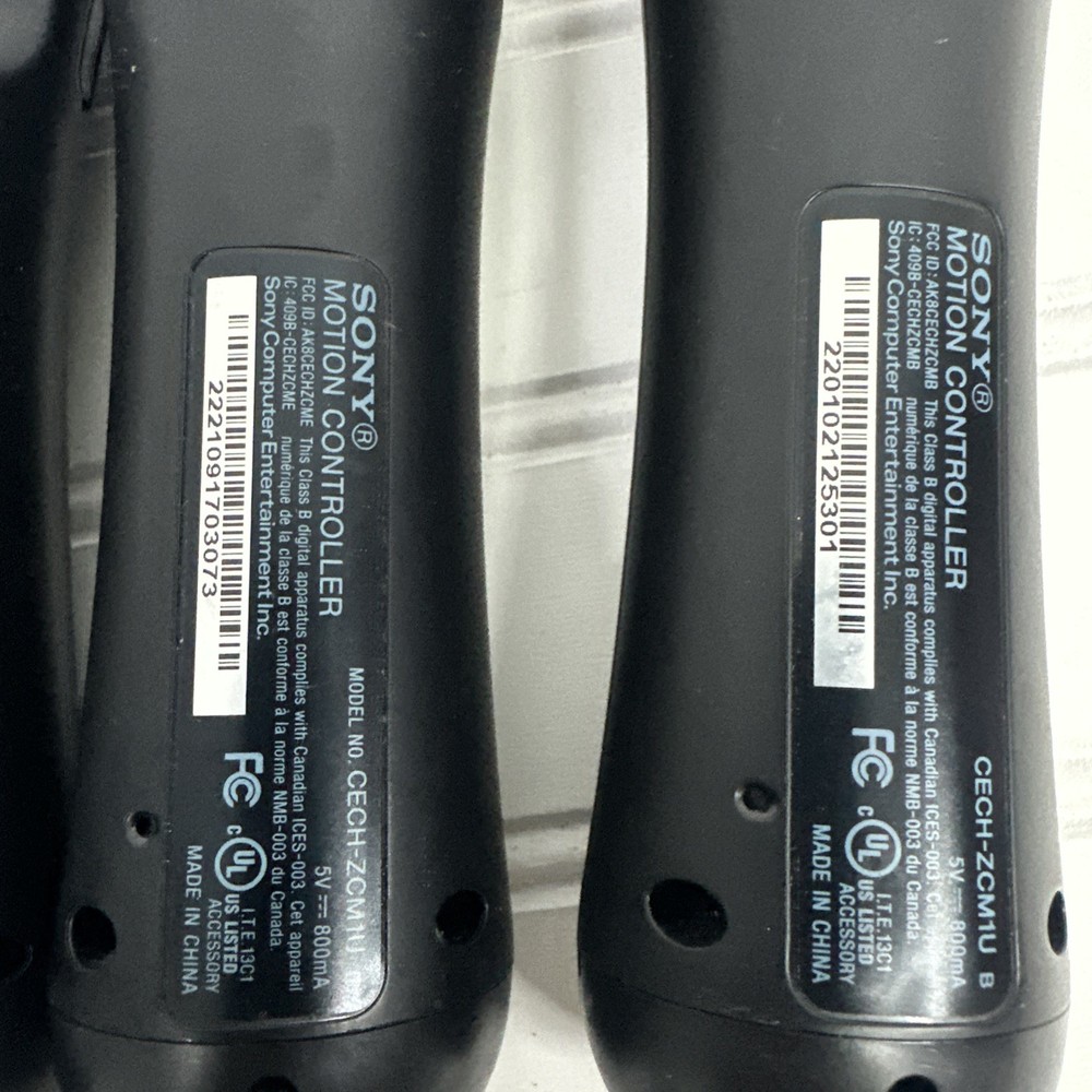3 Sony PlayStation Move Motion Controller CECH-ZCM1U VR Wireless UNTESTED