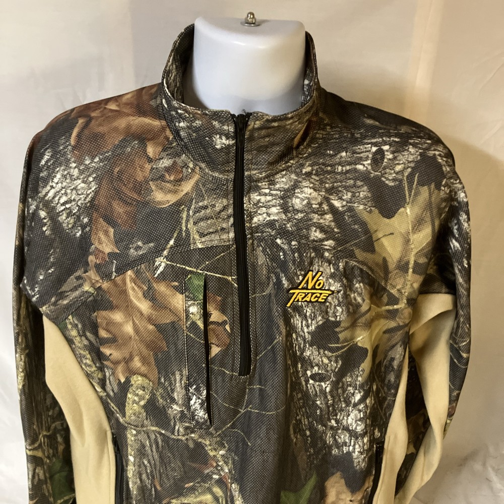 No Trace Dan River Mens Light Weight Hunting Jacket Pull Over Medium Camo FS!