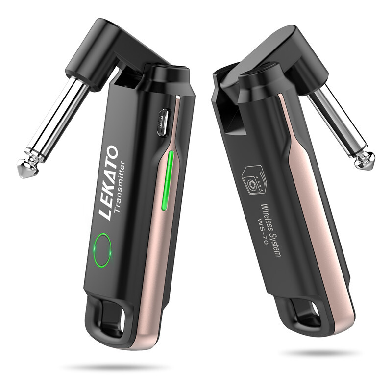 LEKATO Wireless Guitar System UHF Transmitter Receiver 70 Channels Plug&Play