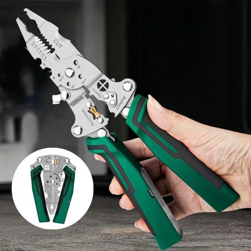 18 IN 1 Foldable Wire Stripper Tester​​ Multi-Function Plier with Voltage Tester