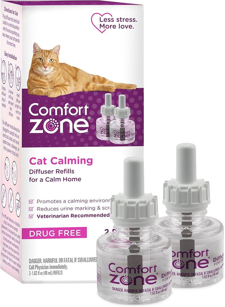 Cat Calming Diffuser Refill, 2 Pack – Cat Calming Pheromone Refills Help Reduce