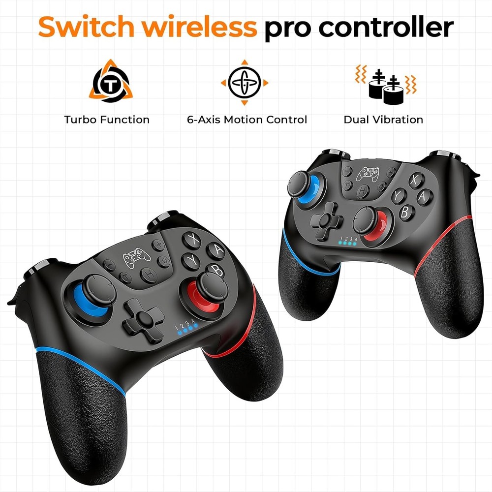 NEW Nintendo Switch 2 16-in-1 Accessories Bundle, Switch Pro Controllers 2, Joyc