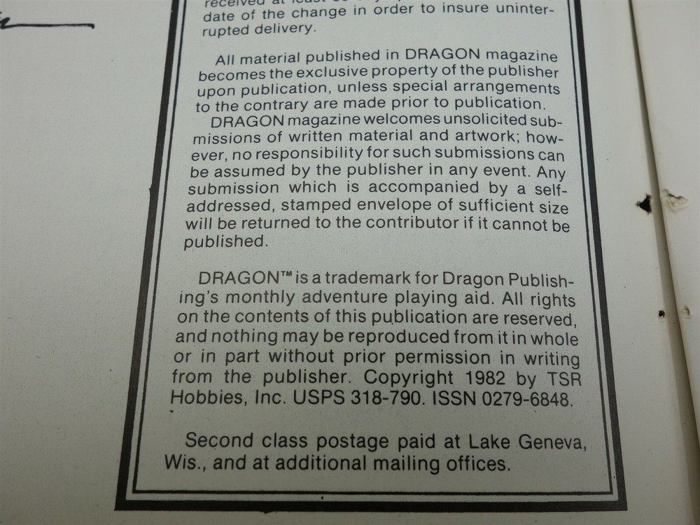 Dragon Magazine: Issue #59 (TSR)