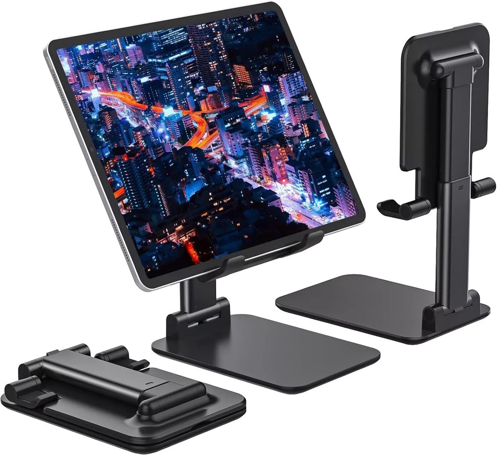 Tablet Stand Foldable & Adjustable Black
