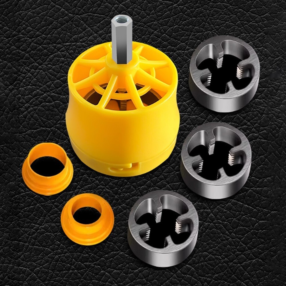 Easily Accessible Electric Drill Attachment Complete Pipe Threader Kit