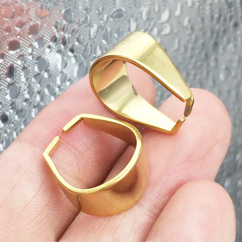 20x Gold/Silver Tone Stainless Steel Pinch Clips Bail Connectors Findings