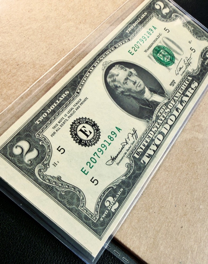 1976 $2 FRN Richmond "MISALIGNMENT ERROR" - UNC "GOOD EMBOSSING"