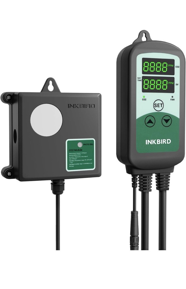 ICC-510 CO2 Controller CO2 Meter Dual Plug Carbon Dioxide Controller Fit with...