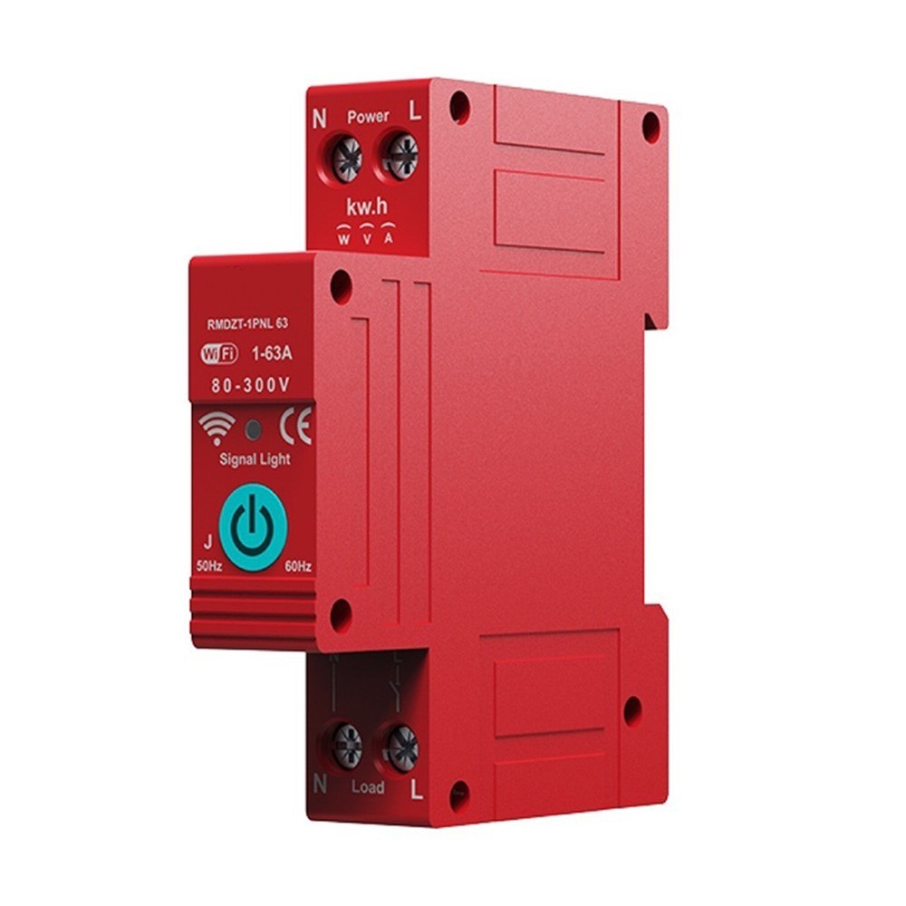 63A Circuit Breaker Meter with Voice Control Compatibility for Smart Home Use
