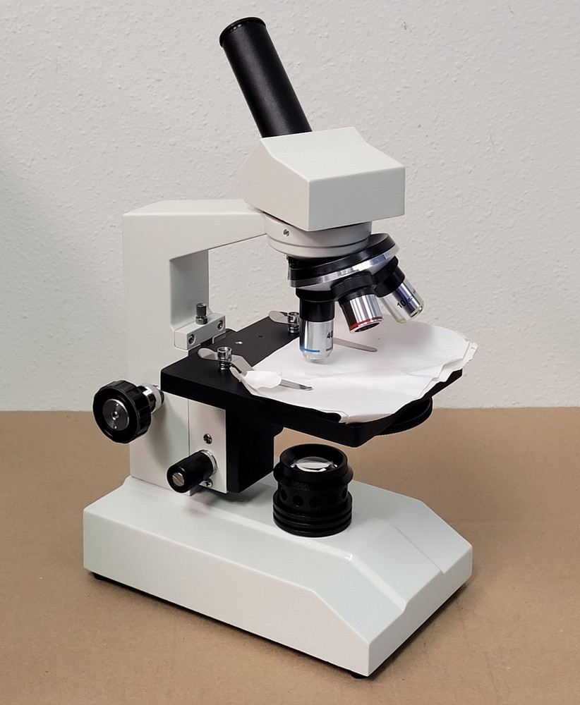 MONOCULAR MICROSCOPE WITH 3 OBJECTIVES 4X 10X 40X