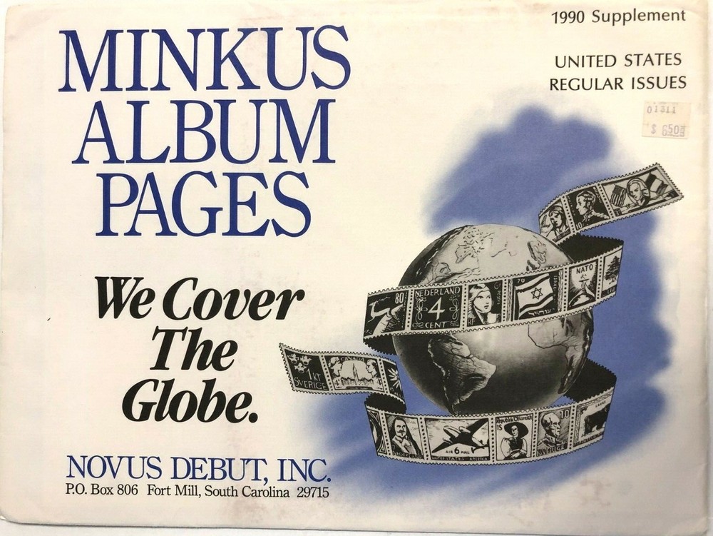 Minkus United States 1990 Regular Issues Stamp Album Supplement Pages