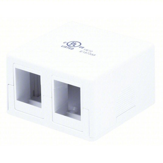 Surface Mount Box 2 port Data and Voice 7089