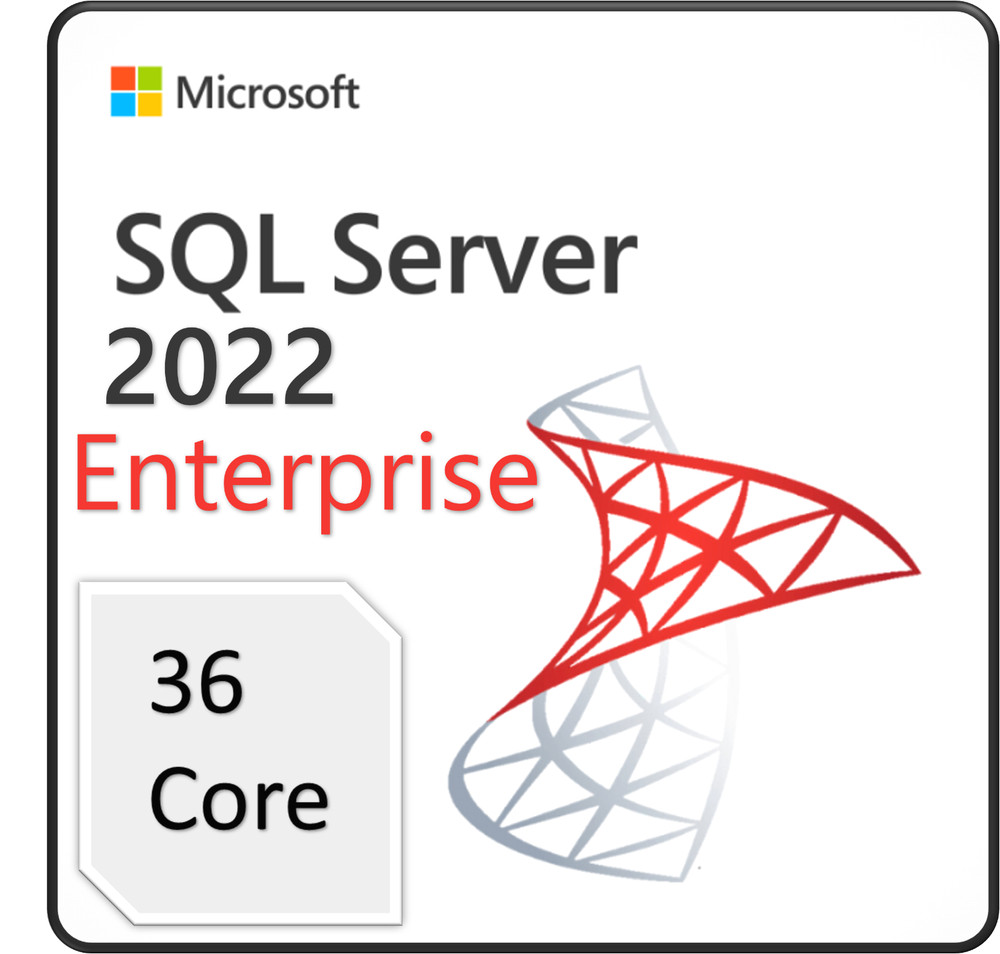 Microsoft SQL Server 2022 Enterprise Core Edition, 36 Core, Unlimited CALs