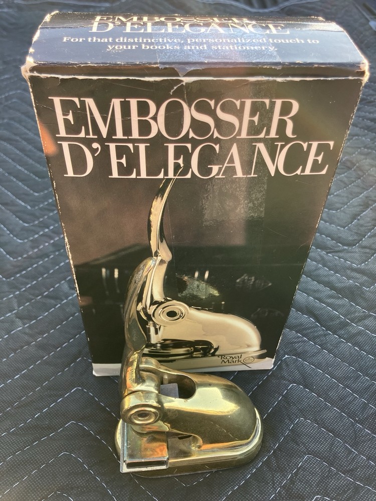 Royal Mark Embosser D ‘Elegance Brass With Original Box