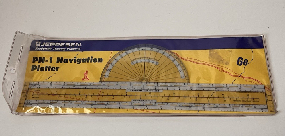 Jeppesen PN-1 Navigation Plotter With Slip Cover