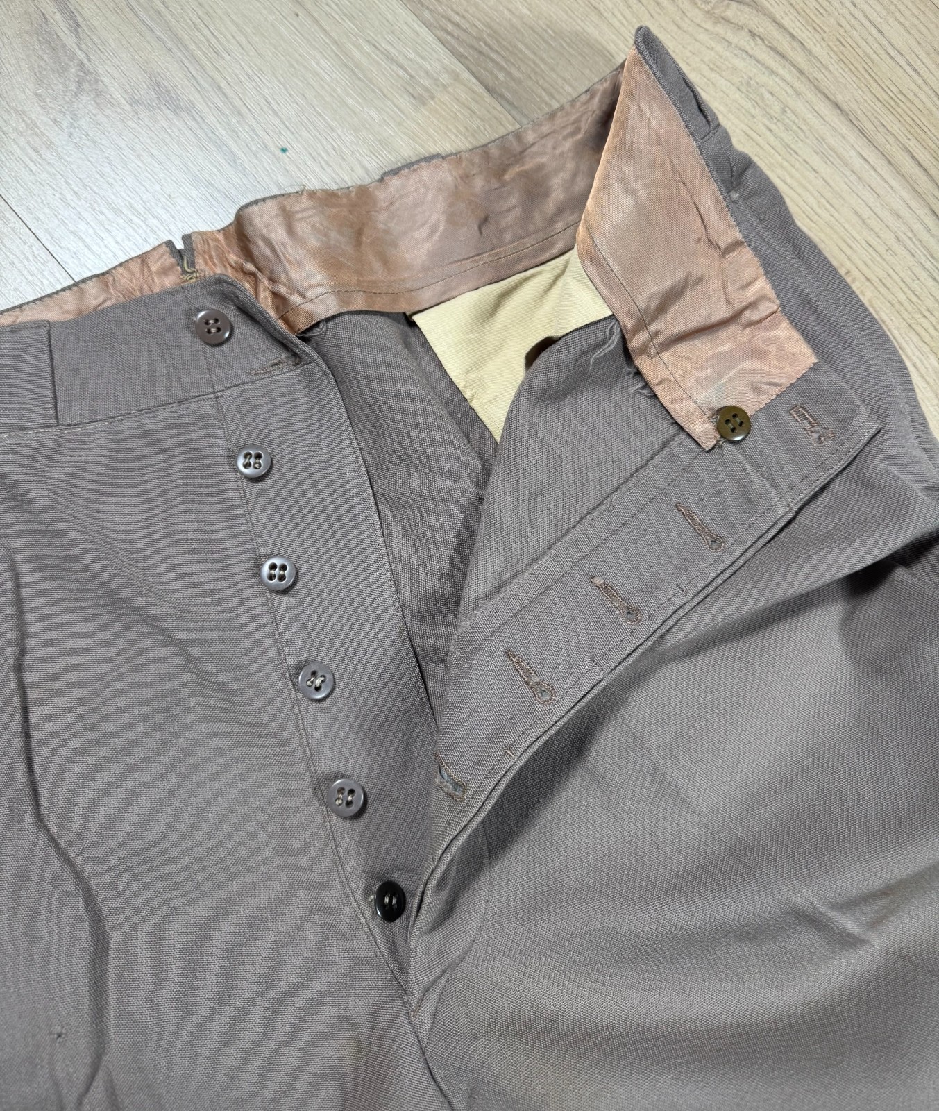Vintage WW2 era US Army Wool Pink Officer Trousers Pants Military Uniform NAMED