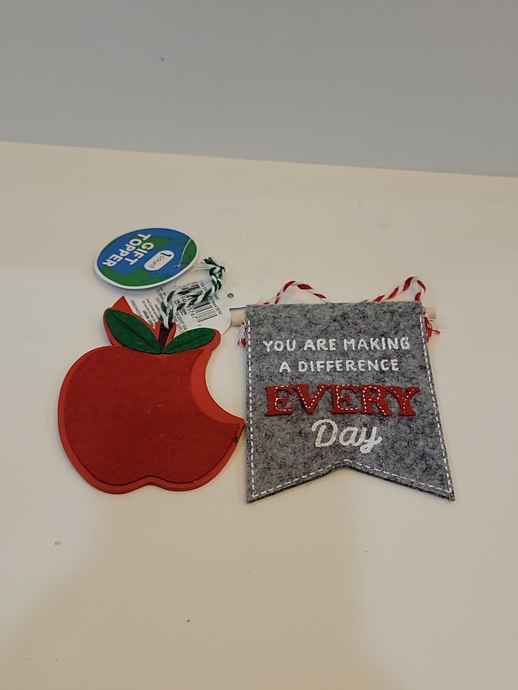 Teacher appreciation Gift Topper set making difference every day and apple