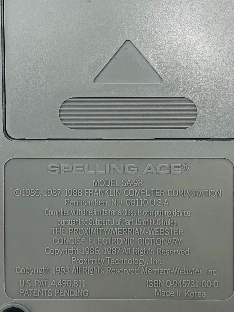 Franklin Computer Spelling Ace Electronic Spell Checker