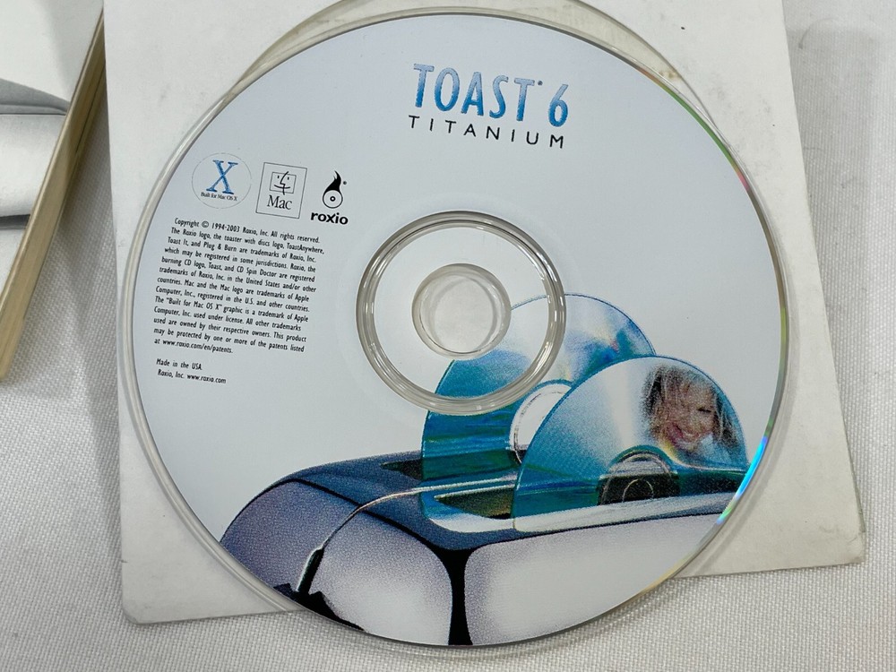 Vintage 2003 Toast 6 Titanium Adaptec CD-ROM Recording Software Mac OS Computer