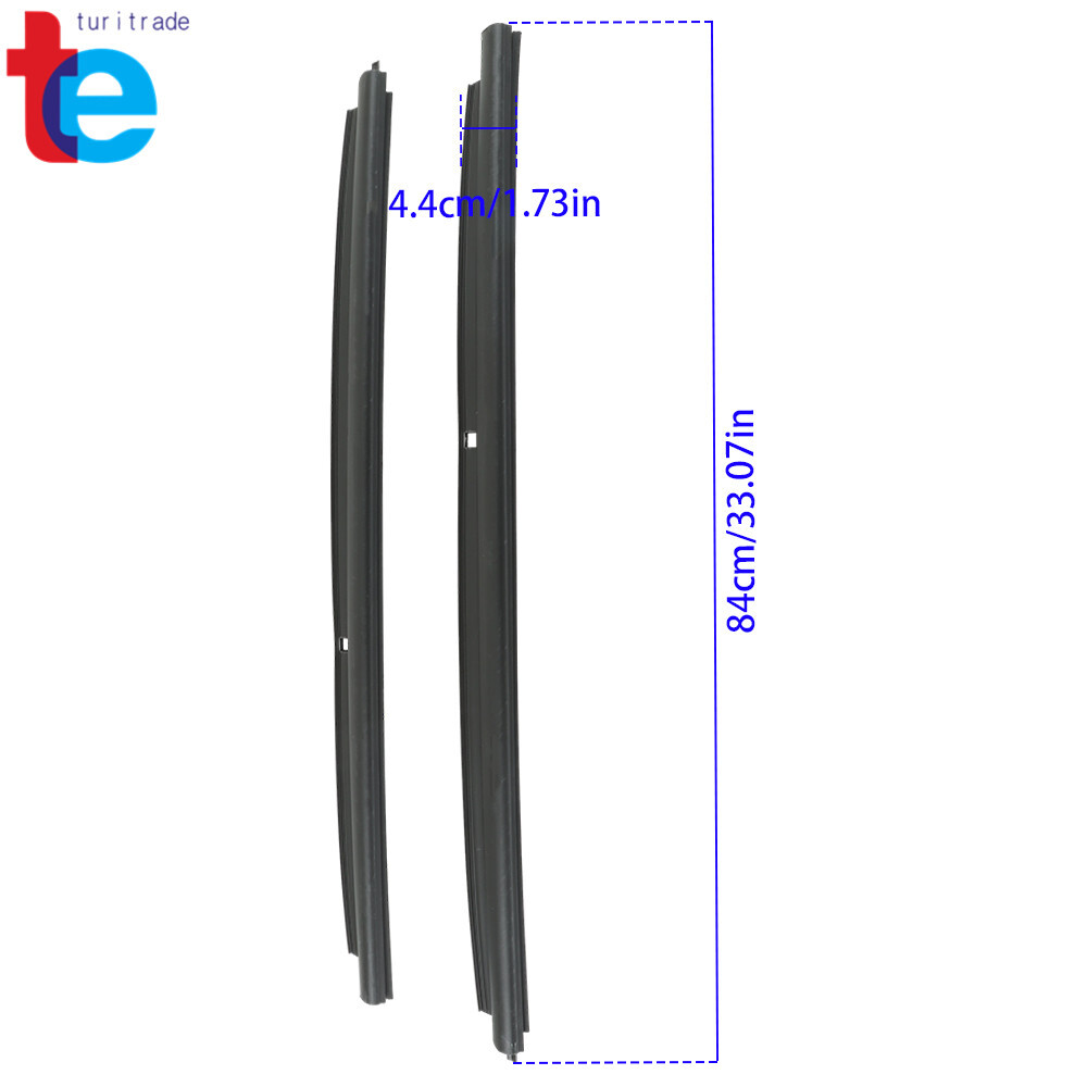 2pcs Front Outer Window Sweep Seals Pair For 99-06 Silverado/Sierra 1500
