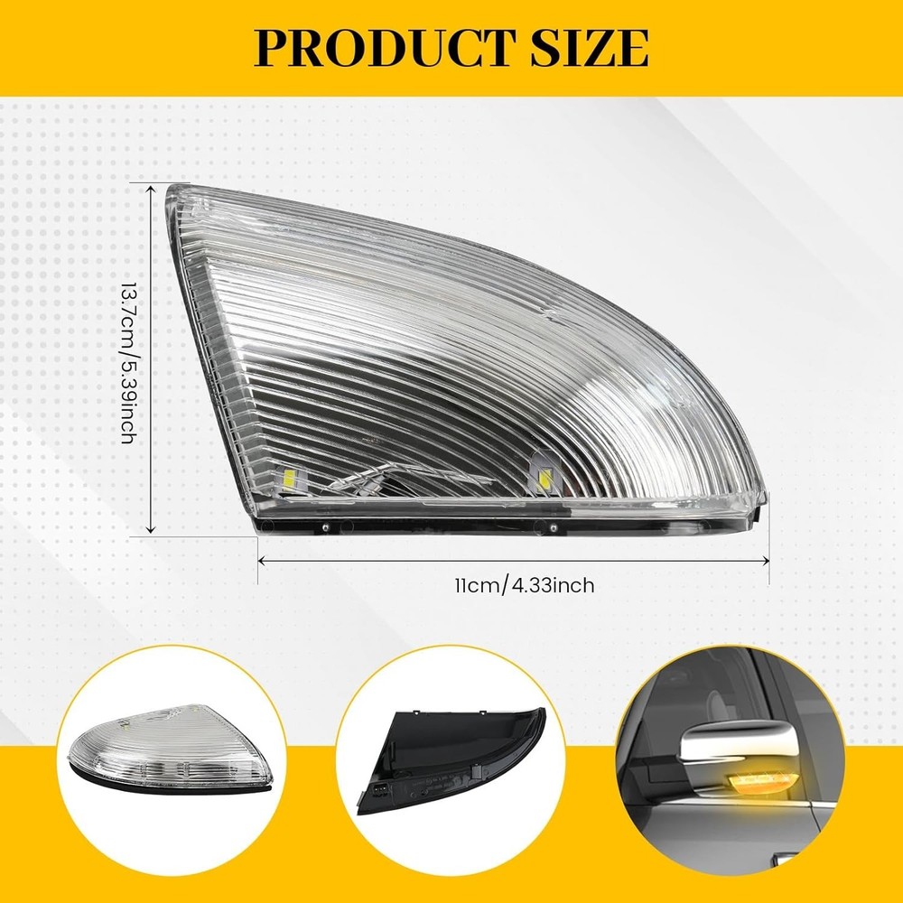 Front Mirror Turn Signal Puddle Light for Dodge Ram 1500 Left (Driver) Side