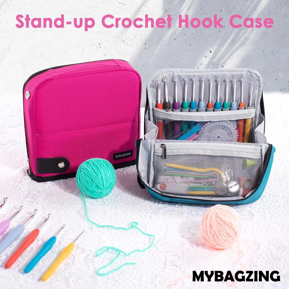 Crochet Hook Case Empty - Crochet Hook Organizer Stand Up Unique Design -Corc