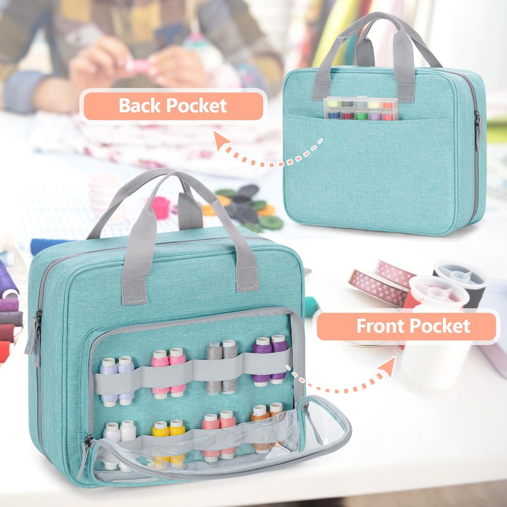 Sewing Storage Organizer with Folio Open Design Sewing Organizer Bag with Ver...