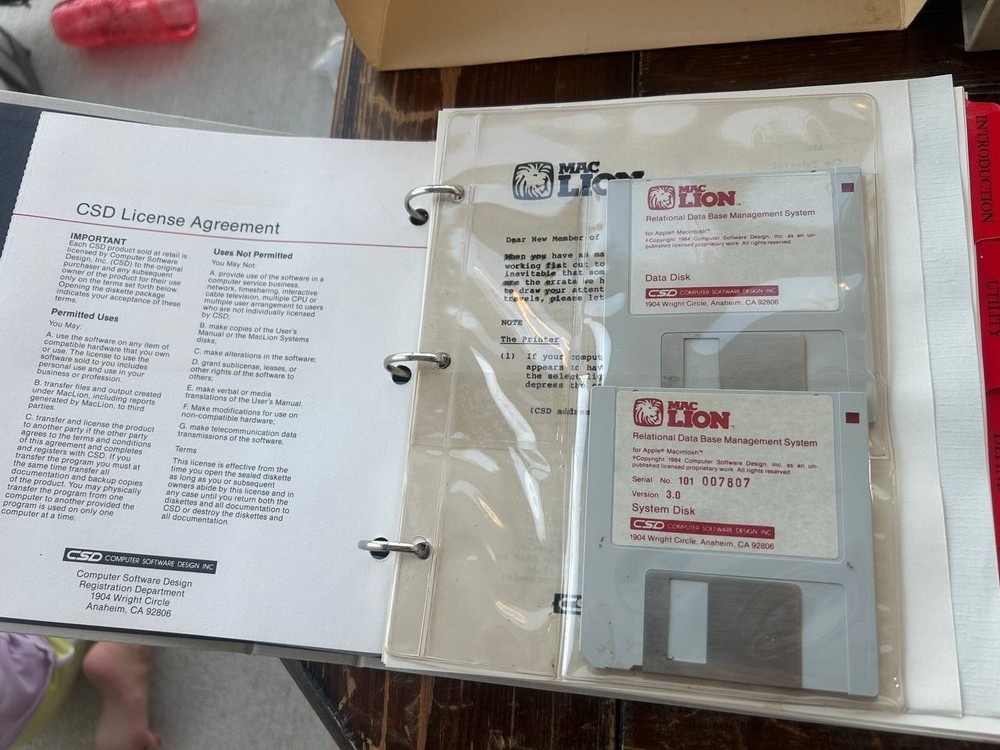 Mac Lion Relational Database Apple Macintosh Demo Copy Boxed Manuals Disks