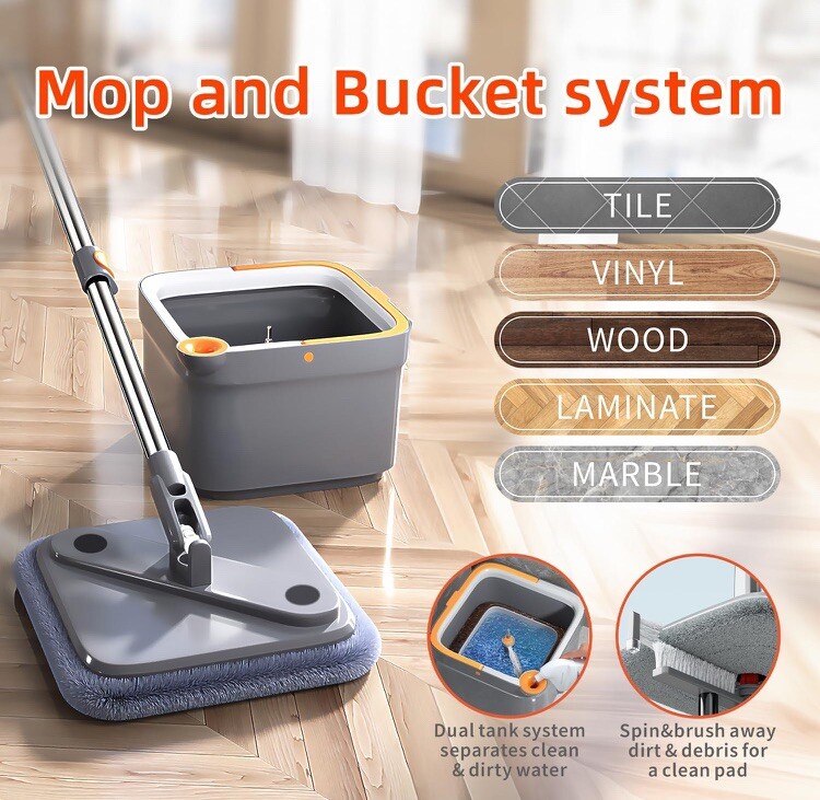 KZKR Spin Square Mop