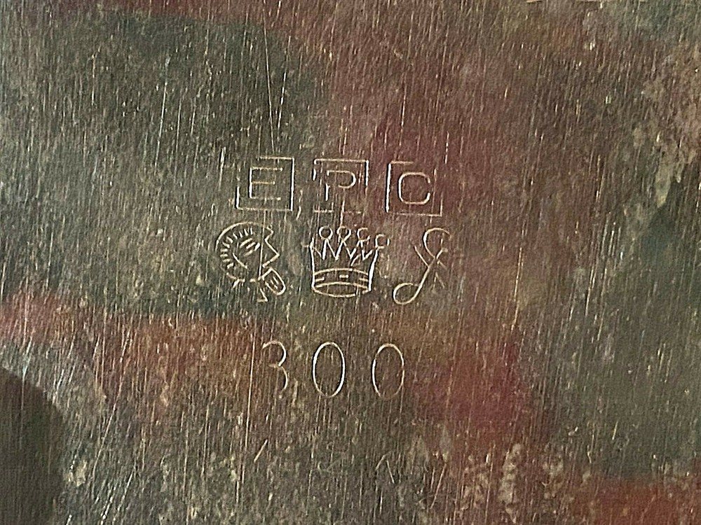 Vintage Silverplate Footed Silent Butler