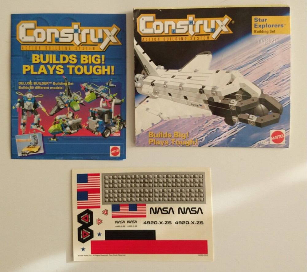 Construx Star Explorers Instruction Booklet & Decal Set