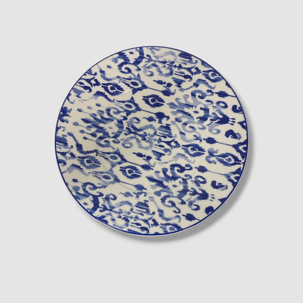 Neiman Marcus 12-Piece Haryana Blue Rim Dinnerware