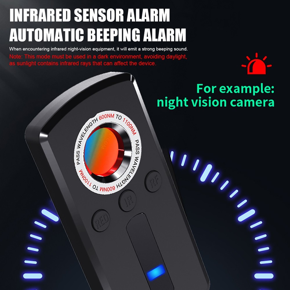 Anti-Spy Hidden Camera Wireless Detector Bug GPS Tracker Finder Scanner Device #