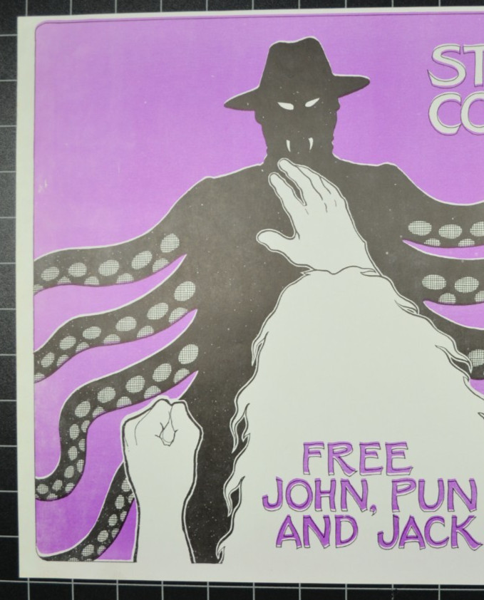 WHITE PANTHER PARTY - GARY GRIMSHAW - STOP THE CIA CONSPIRACY! - FREE JOHN, PUN