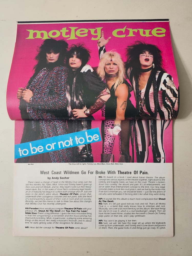 KISS Paul Stanley Hit Parader Vintage December 1985 Motley Crue Dio Iron Maiden