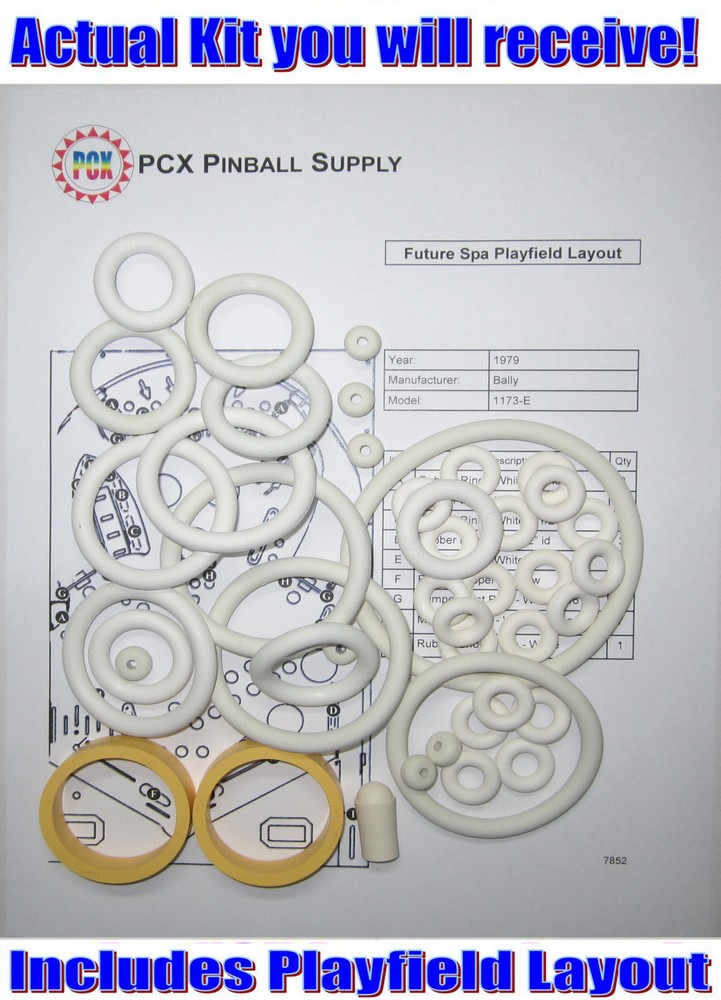 1979 Bally Future Spa Pinball Machine Rubber Ring Kit